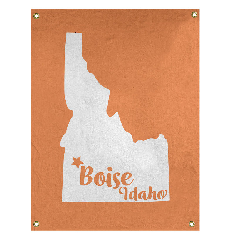 Tapisserie murale idaho boise, H 59 po x l 50 po, Orange