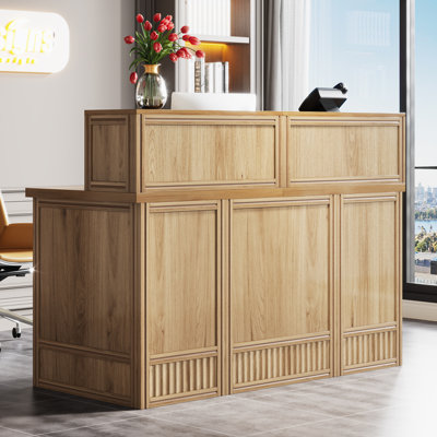 Crystle Rectangle Manufactured Wood Reception Desk