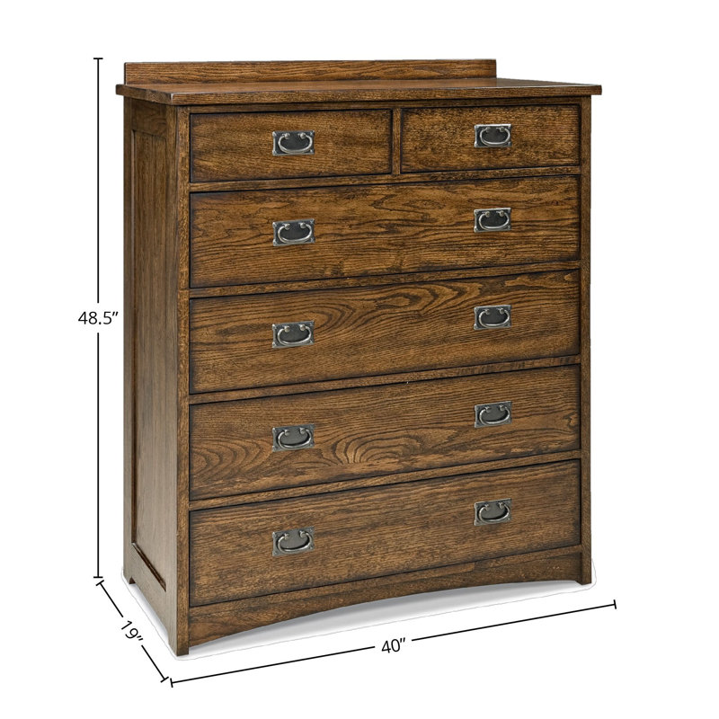 Iskender 6-Drawer Chest, Brown