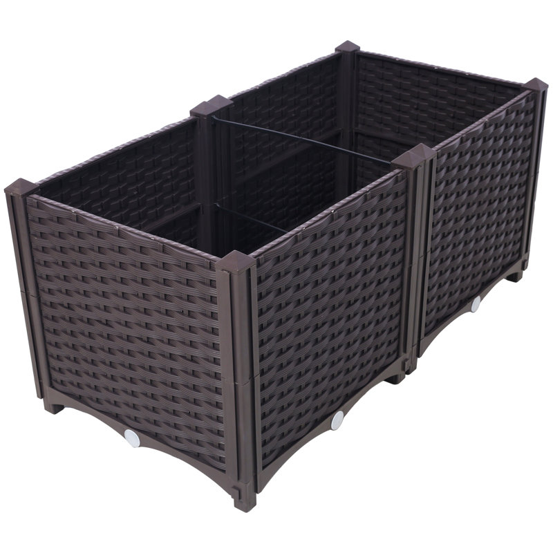 Bacs à fleurs en plastique pour plantes à fleurs, plantes et plantes grasses