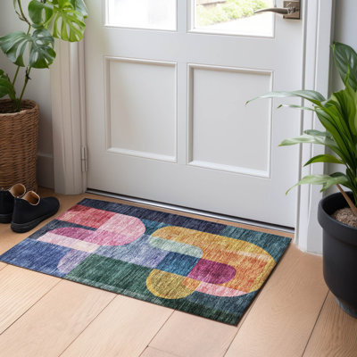 Tapis vert intérieur / extérieur lavable à la machine Chantille ACN1122