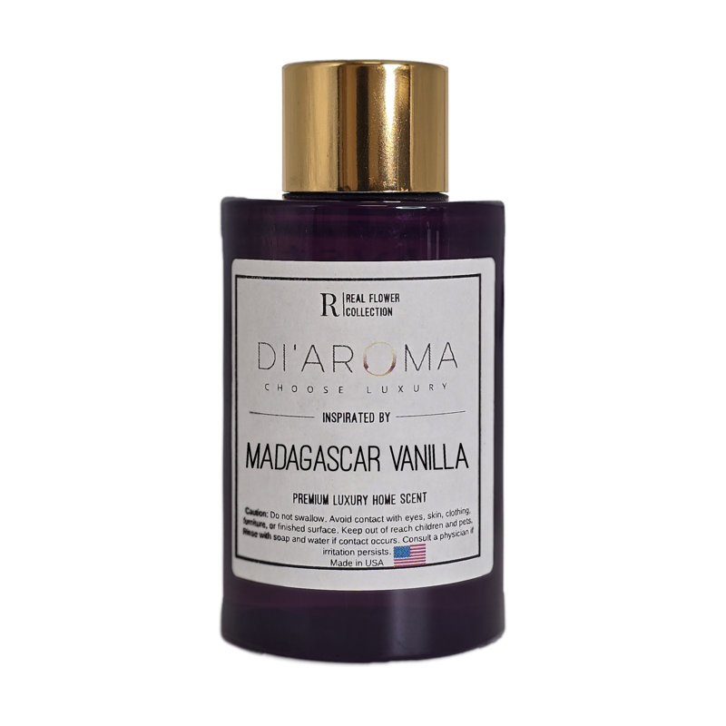 Mystic Romance, mélange d'huiles aromatiques à la vanille, bouteille mauve en plastique 120 ml, collection City, mélanges d'huiles aromatiques, huile pour diffuseur sans eau (120 ml, vanille de Madagascar)