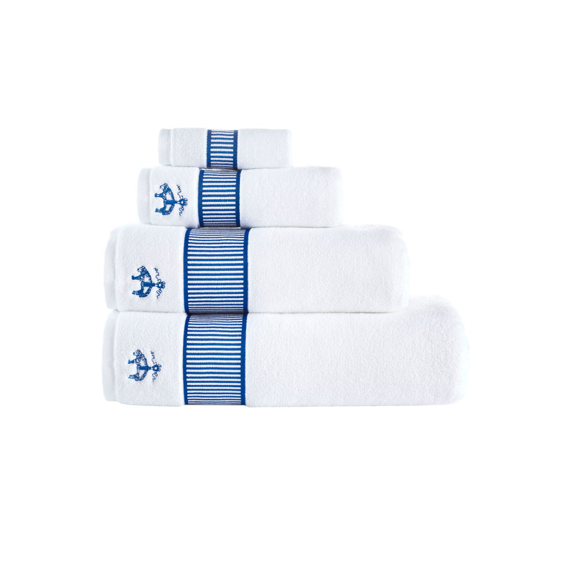 Turkish Cotton Wash Towels, Royal Blue