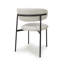 Ananias Upholstered Metal Side Chair in Beige