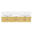 Meuble-lavabo moderne à cannelures avec lavabo intégré et grand rangement-131988566-131988567-131988570