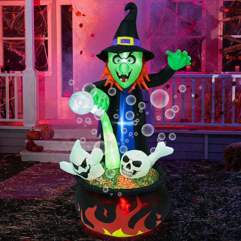 Sorcière gonflable d'Halloween