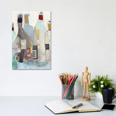 The Wine Bottles III - Wall Art Print - Wrapped Canvas