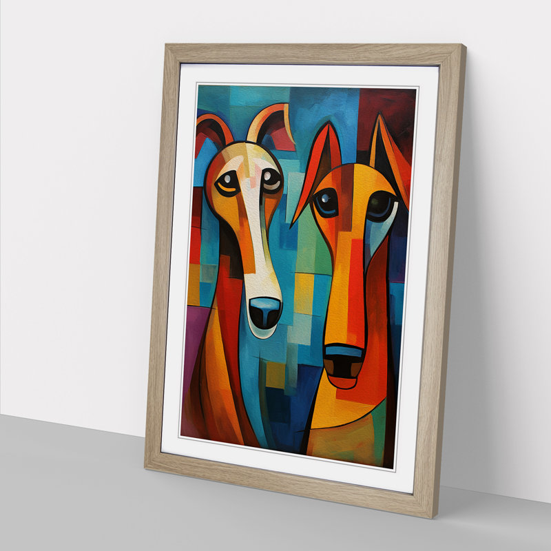 Greyhound Cubism No.2 - Framed Print