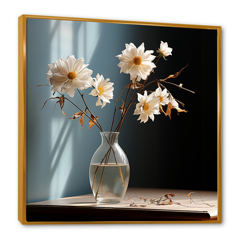 «Mums Minimalisme Dream», photo sur toile, H 36 po x l 36 po x P 1,5 po, Cadre flottant doré