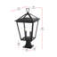 Leandra Outdoor Post Light in Black-2039442882