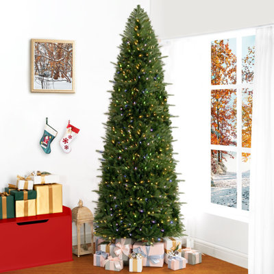 Arbre de Noël traditionnel avec lumières, arbre de Noël avec lumières colorées et contrôleur