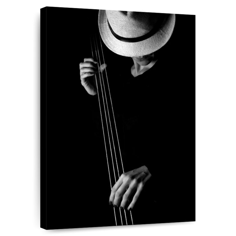 Abarca, musicien de jazz minimaliste, H 45 po x l 30 po