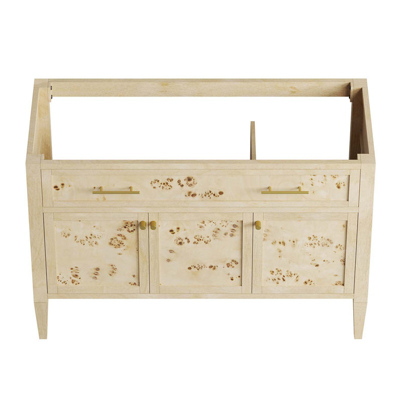 Elysian 48" Light Brown Mango Wood Double Bathroom Vanity