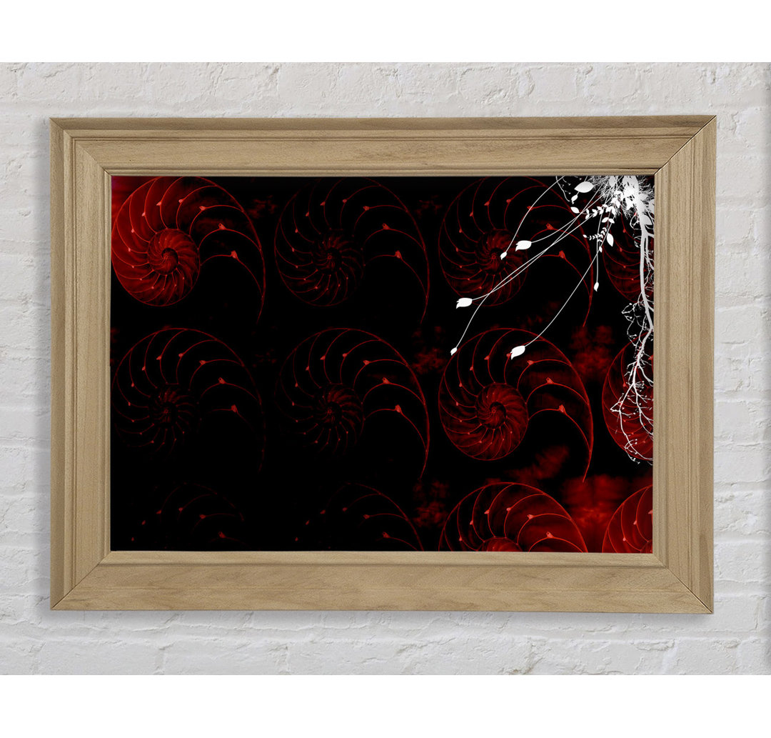 Gerahmtes Wandbild Red Shell Delight