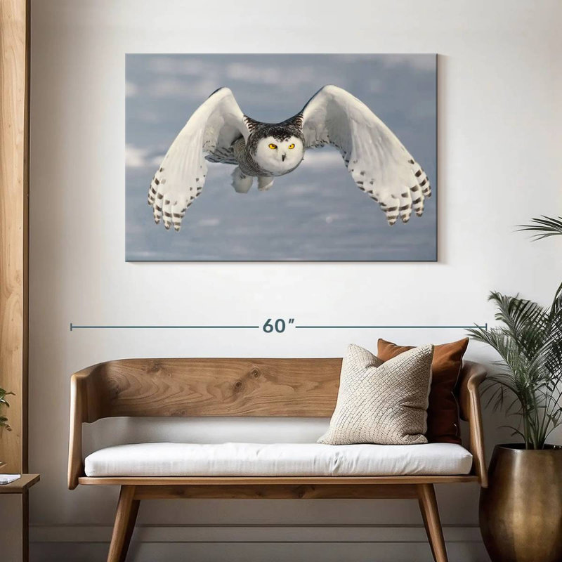 Brampt Owl In Winter, 30" H x 45" W