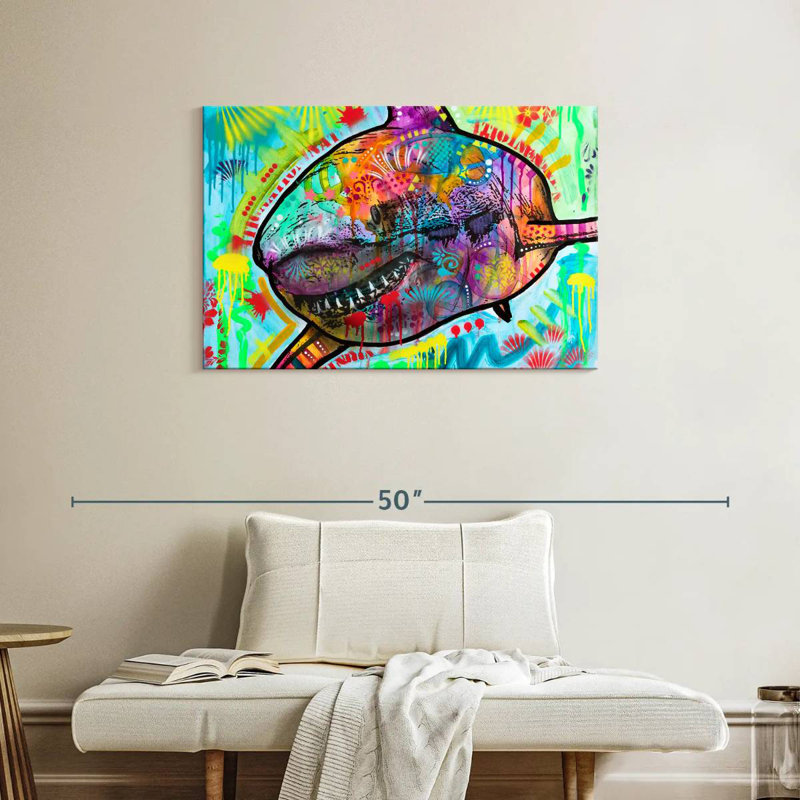 Colorful Shark, 24" H x 36" W
