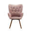 Fauteuil d'appoint contemporain en velours soyeux capitonné, mauve