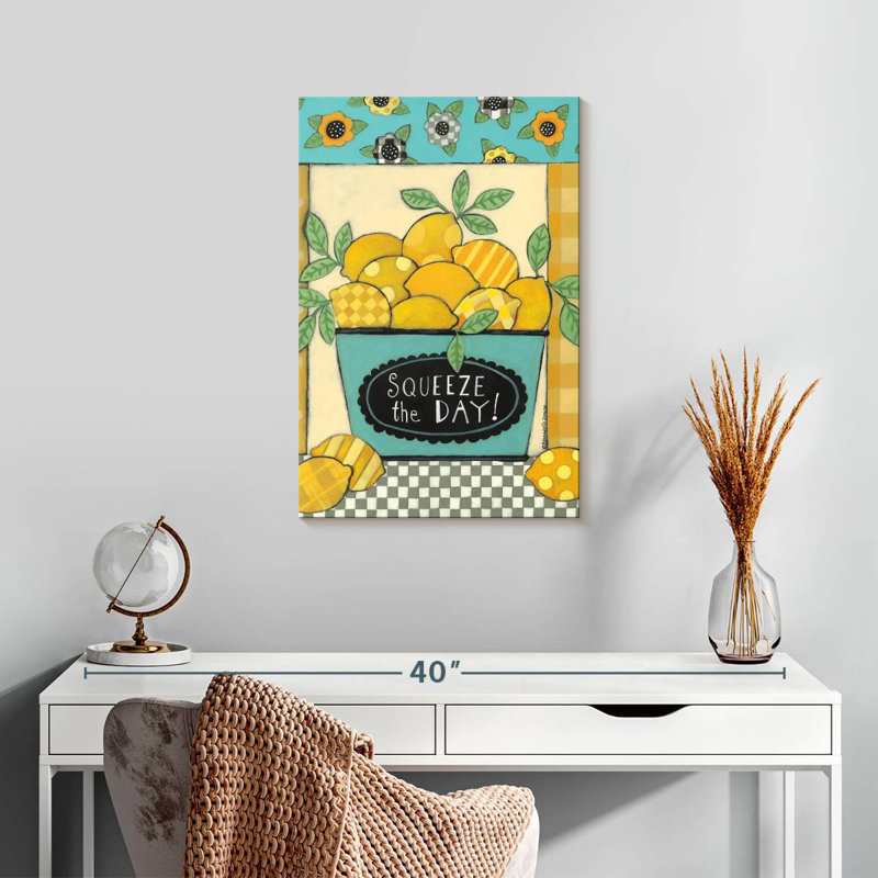 Yarlin Lemon Squeeze The Day, 24" H x 16" W