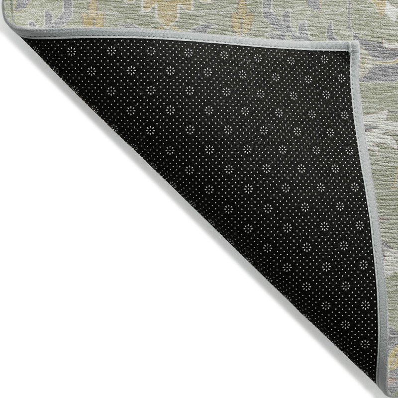 Tapis intérieur / extérieur lavable et articulé 8 pi x 10 pi vert artichaut brun et ivoire