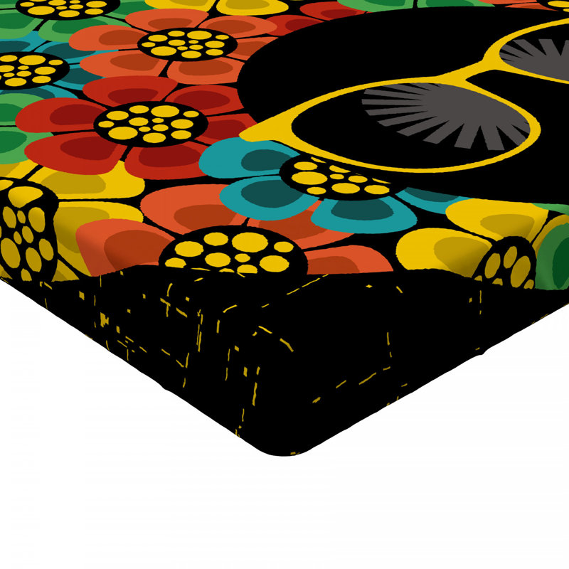 Microfiber Floral Fitted Sheet, Twin Fitted Sheet