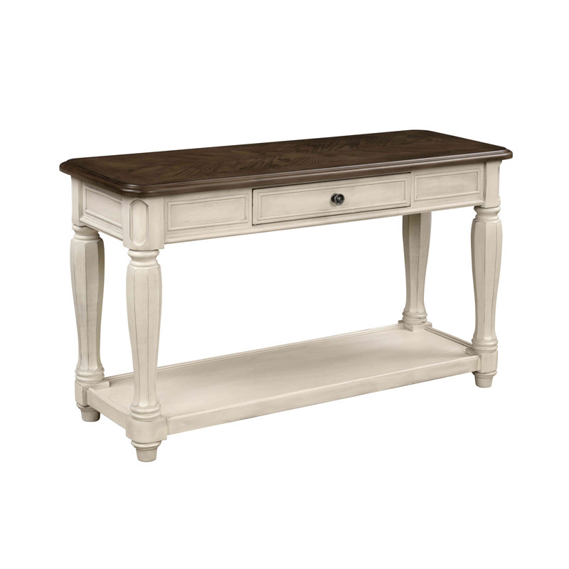 Console antique et brune avec rangement