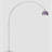 Vacius 85'' Arched Metal Floor Lamp with White Marble Base