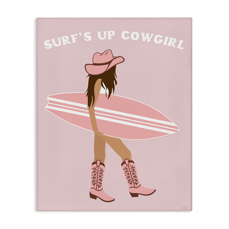 Surf's Up Cowgirl Canvas, conception de Natalie Carpentieri, H 30 po x l 24 po