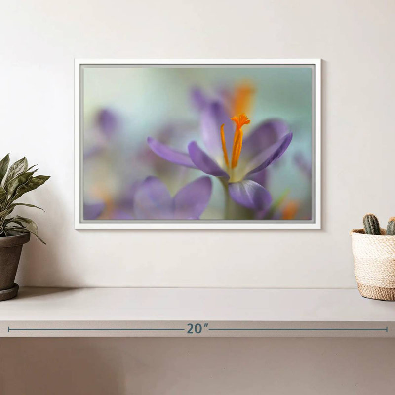 Pastel printanier, Cadre flottant blanc, 13 po x 9 po