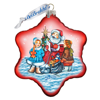 4'' Glass Holiday Shaped Ornament