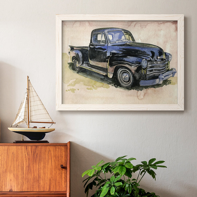 Antique Pickup II, reproduction d'art sur toile, H 14 po x l 20 po, Blanc