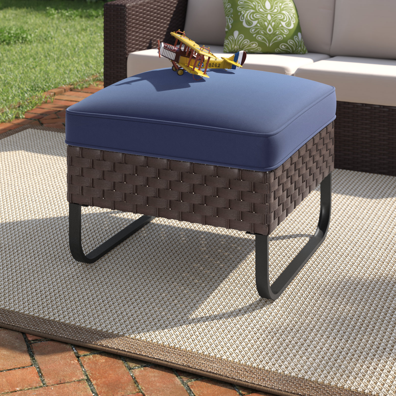 Andover Mills Heiman Outdoor Ottoman with Cushion & Reviews - Wayfair ...