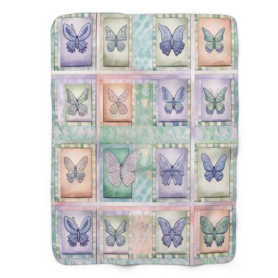 Butterfly Collage - 1 Piece Premium Blanket