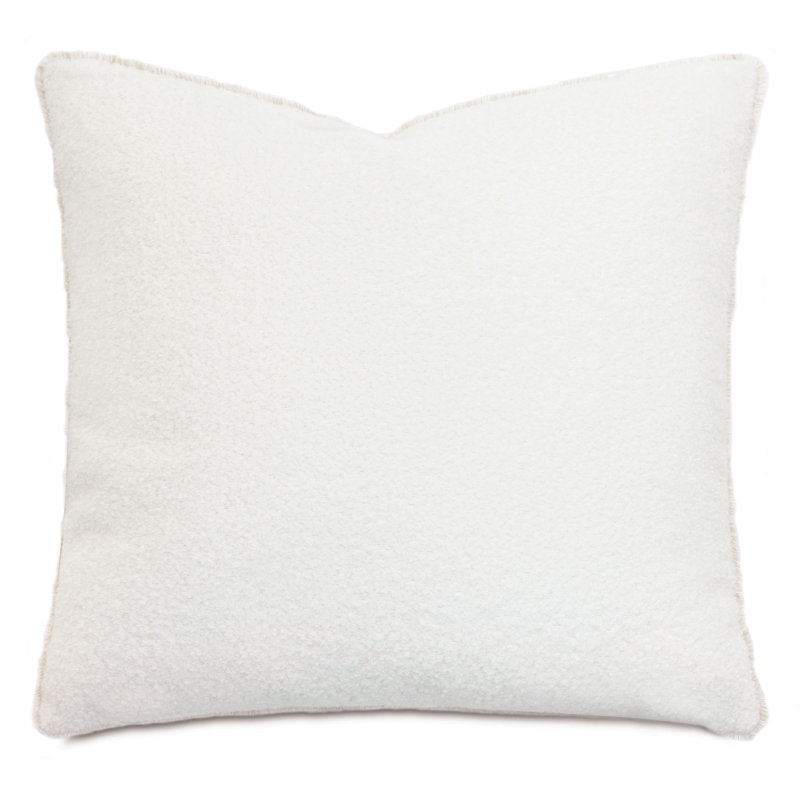 Lobos Square Pillow Cover & Insert, Ivory