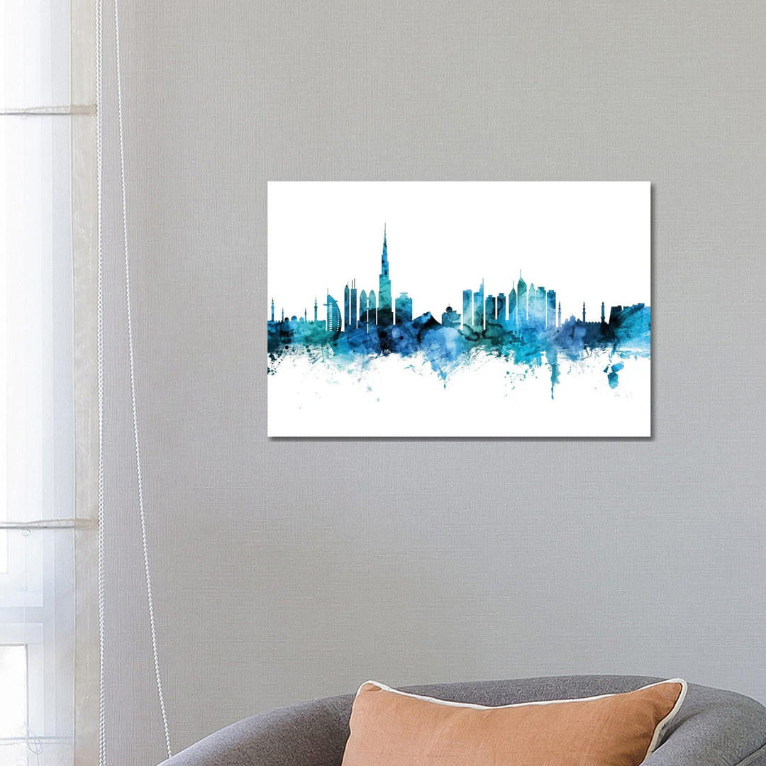 Dubai, UAE Skyline by Michael Tompsett - Wrapped Canvas Gallery-Wrapped Canvas Giclée