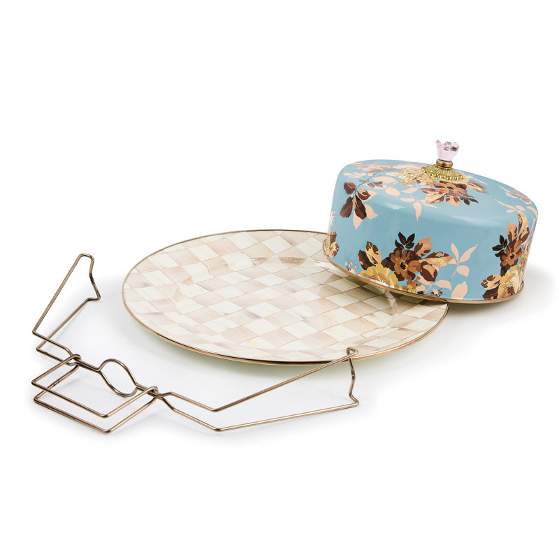 Wild Rose Cake Carrier, Slate