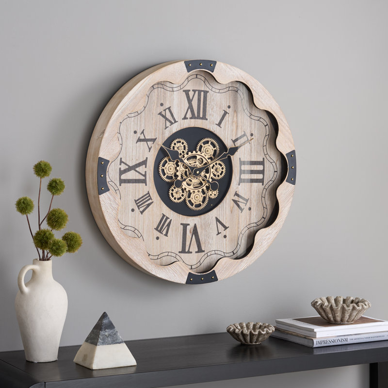 Winifred Roman Gear Wall Clock