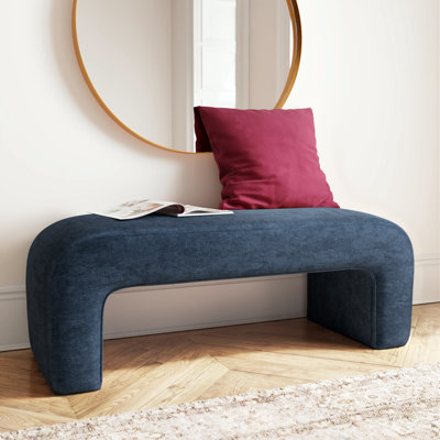 Steven 47" Chenille Waterfall Bench by Kelly Clarkson Home
