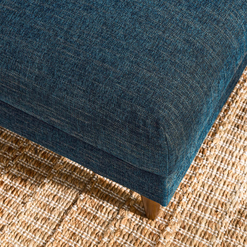 Repose-pieds rembourré Modway Zoya, 100 % polyester bleu marine