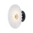 Modern Vintage Ruffled Glass Flush Mount Ceiling Light, Hand-Blown 1-Light Matte Black Ceiling Fixture with Fluted White Glass Shade for Hallway Entryway
