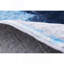 Tapis à motif abstrait gris et bleu lavable à la machine-1200867371