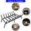 Grille de foyer 17 po, support à bûches de bois de chauffage, grilles de poêle à bois robustes pour outils de foyer de camping intérieur et extérieur