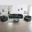 Ensemble de canapé 3,1 + 1 + 3 sièges Ensemble de canapé de salon, fauteuil d'appoint, causeuse et canapé à trois places Ensemble de canapés à accoudoirs ronds de style moderne 3 pièces, chenille grise