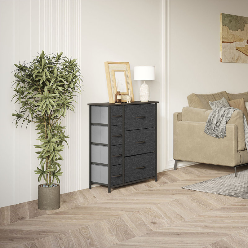7 Drawer 63.5Cm W Chest of Drawers, Black