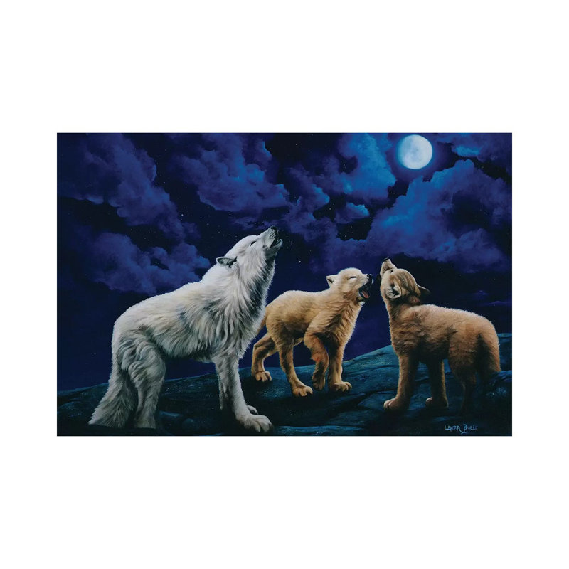 Wolfhowl by Laura Curtin - Wrapped Canvas Gallery-Wrapped Canvas Giclée, 20.32cm H x 30.48cm W