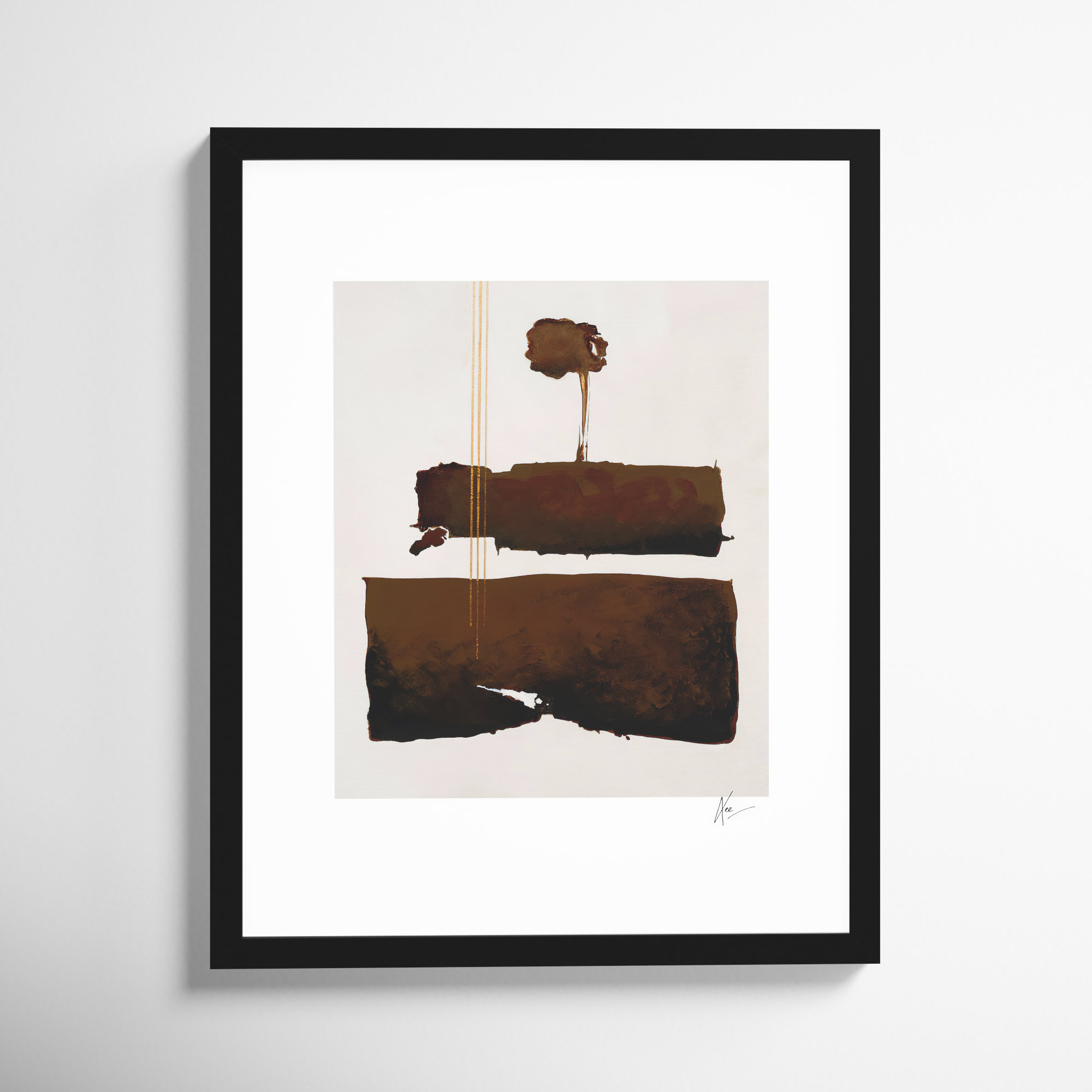 Walk With Me by Lee Lessem, 30" H x 24" W x 1.25" D, Black