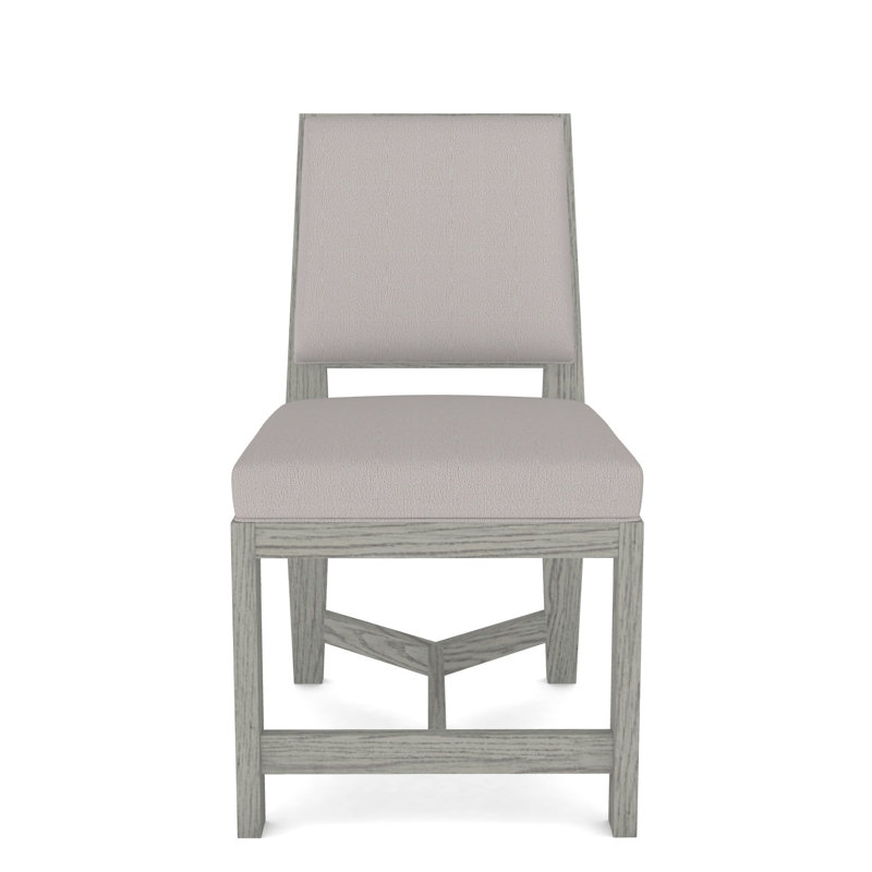 Thom Filicia Home Upholstered Back Side Chair, Dove Gray, Navada Granite