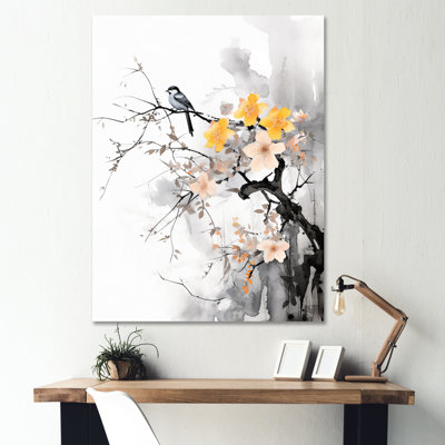 Asian Art Bat Sumi - Asian Art Framed Wall Art