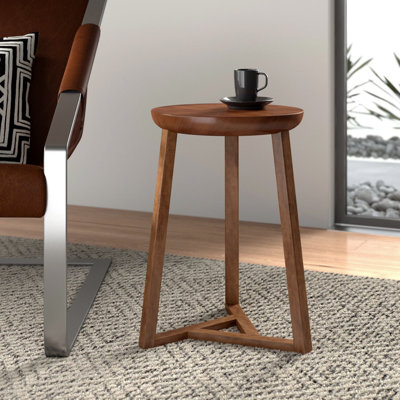Loveah Solid Wood Cross Legs End Table