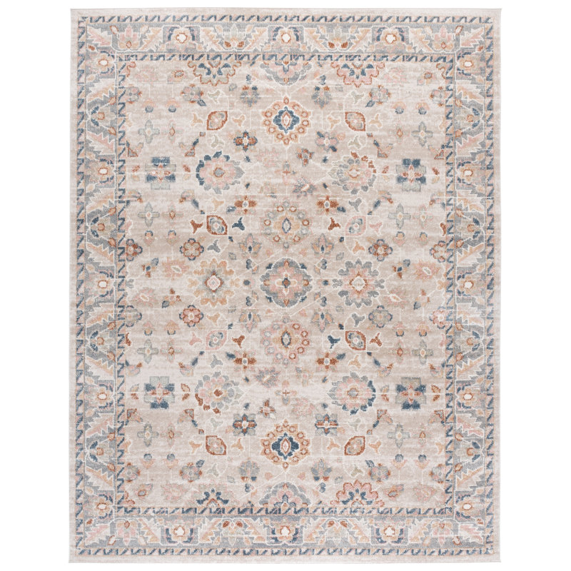 Tapis oriental beige / gris Eeli, Rectangle 8 pi x 10 pi