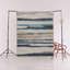 Tapis décoratif moderne à rayures abstraites beige et gris-558816993